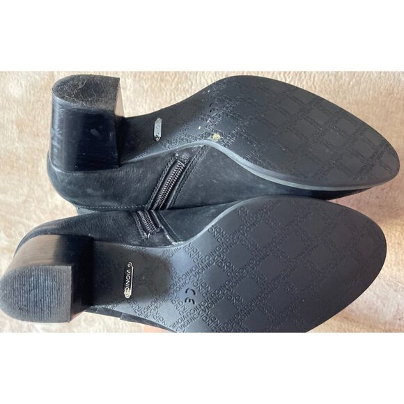 VIONIC Womens 7 Booties Windom Suede Orthaheel Ankle Boots Black - Picture 8 of 8